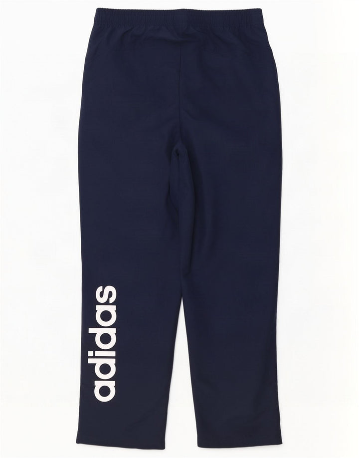 Adidas Mens Graphic Tracksuit Trousers Large Navy Blue Polyester