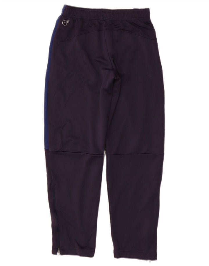 PUMA Boys Tracksuit Trousers 9-10 Years Navy Blue Colourblock Polyester