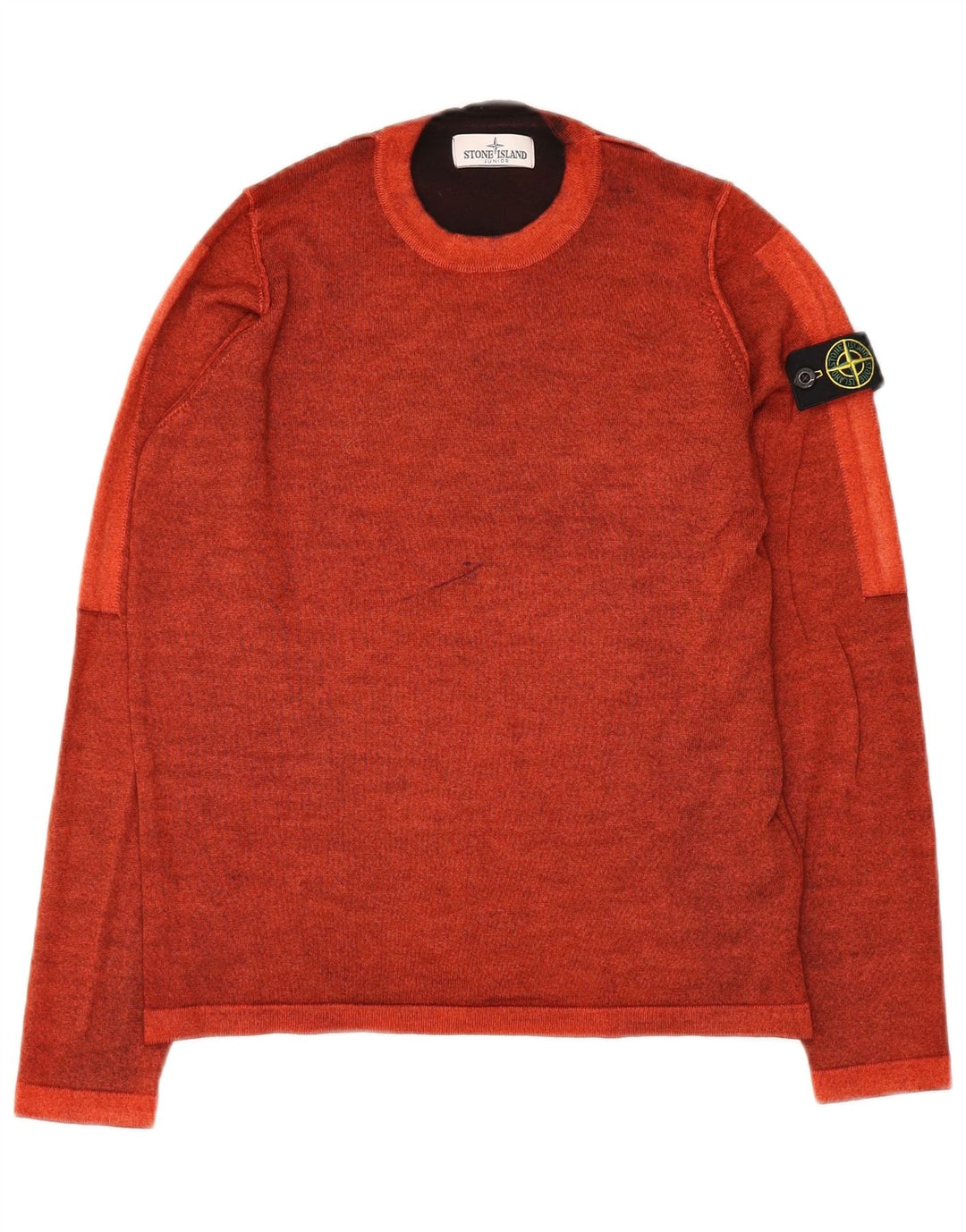 STONE ISLAND Boys Crew Neck Jumper Sweater 11-12 Years Red Wool