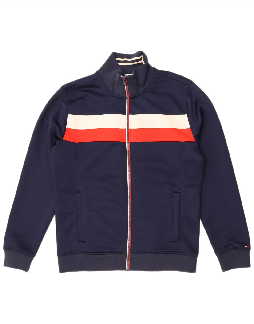 Tommy Hilfiger Mens Tracksuit Top Jacket Medium Navy Blue Colourblock
