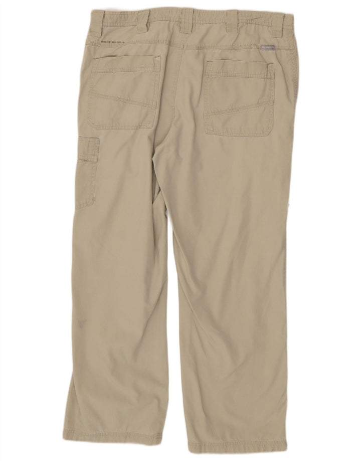 COLUMBIA Mens Straight Cargo Trousers W38 L30 Beige