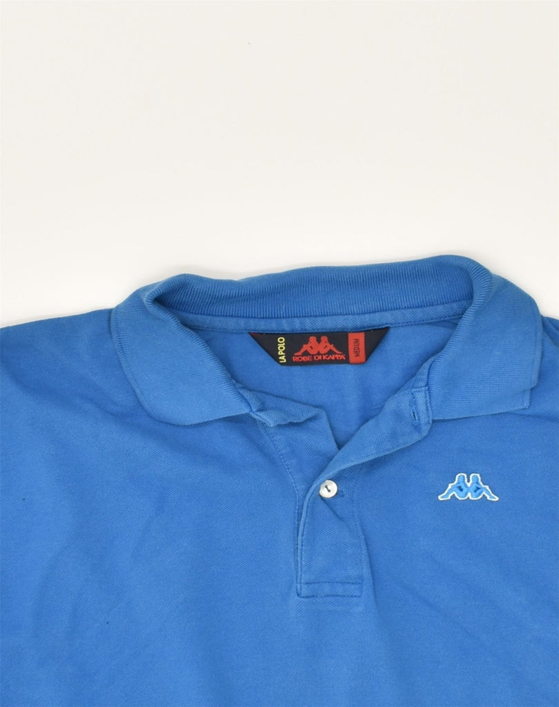 KAPPA Mens Polo Shirt Medium Blue Cotton | Vintage Kappa | Thrift | Second-Hand Kappa | Used Clothing | Messina Hembry 