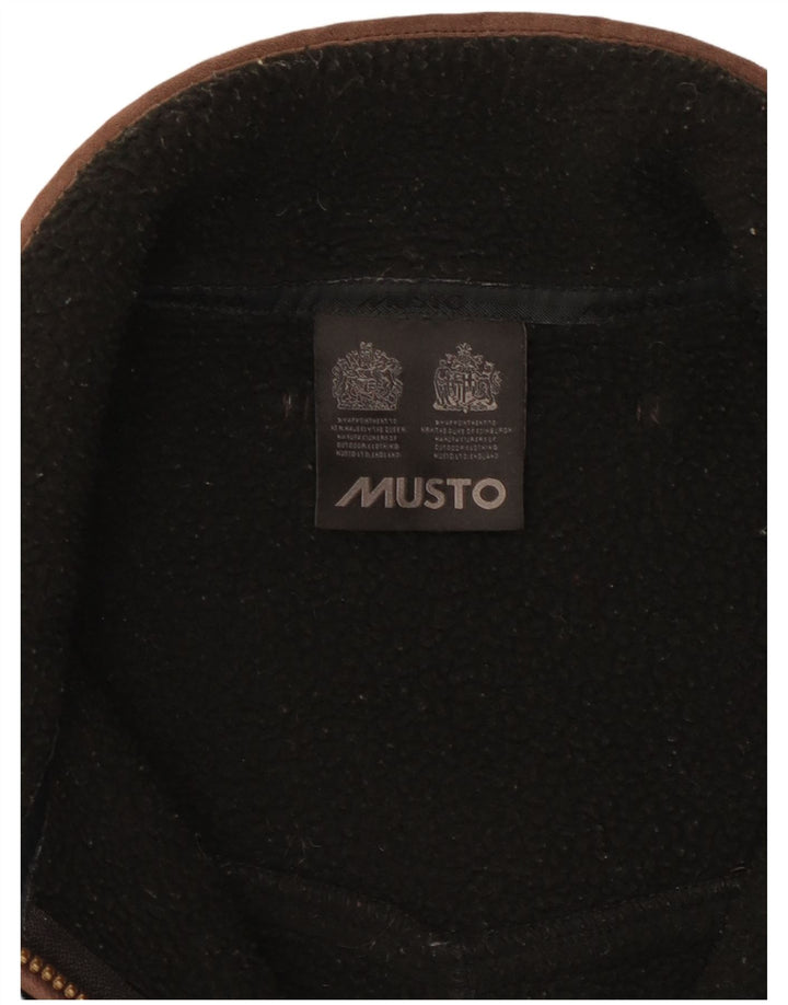 MUSTO Mens Fleece Gilet UK 42 XL Black