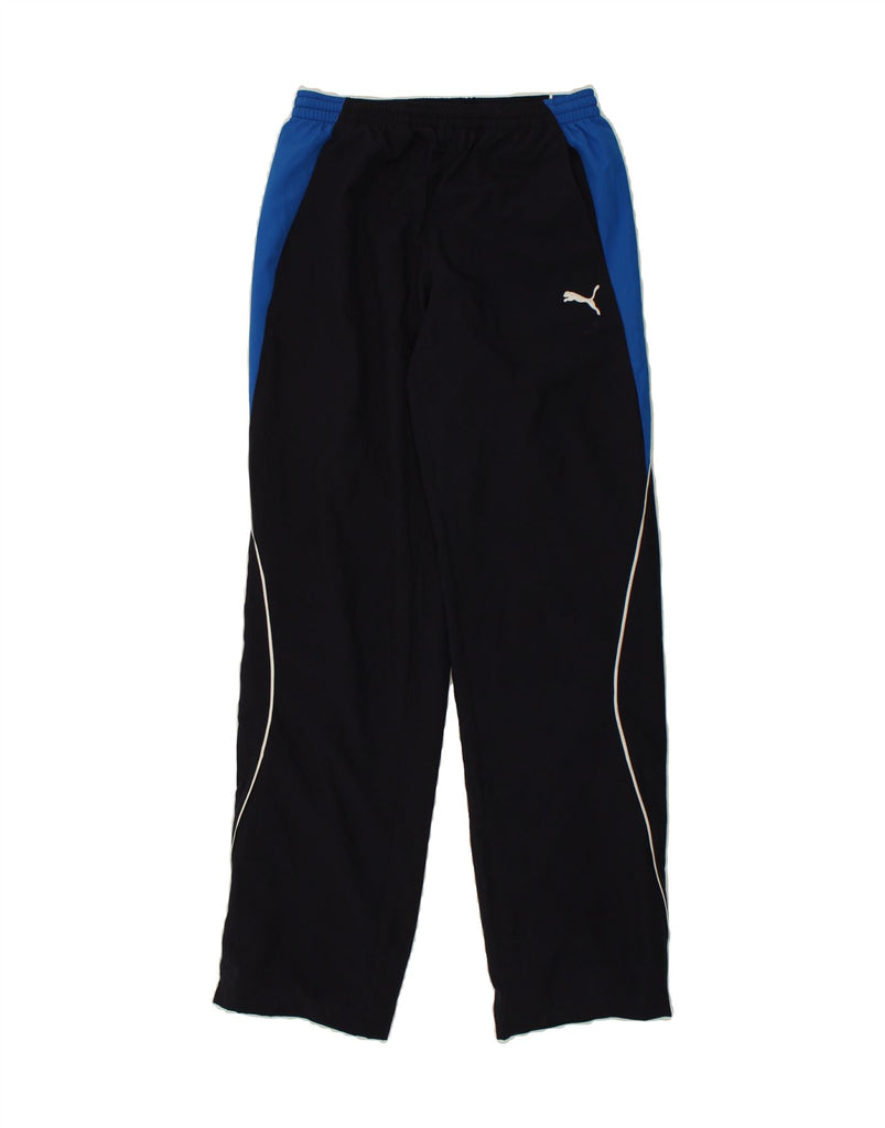 PUMA Mens Tracksuit Trousers Small Navy Blue Colourblock Polyester Vintage Puma and Second-Hand Puma from Messina Hembry 