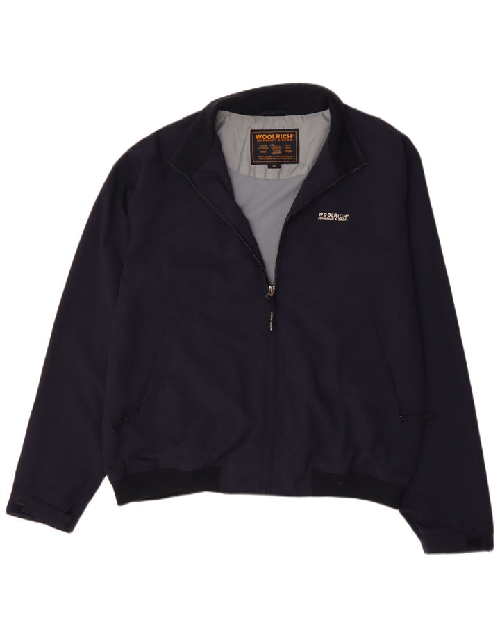 Woolrich Mens Bomber Jacket UK 44 2XL Navy Blue
