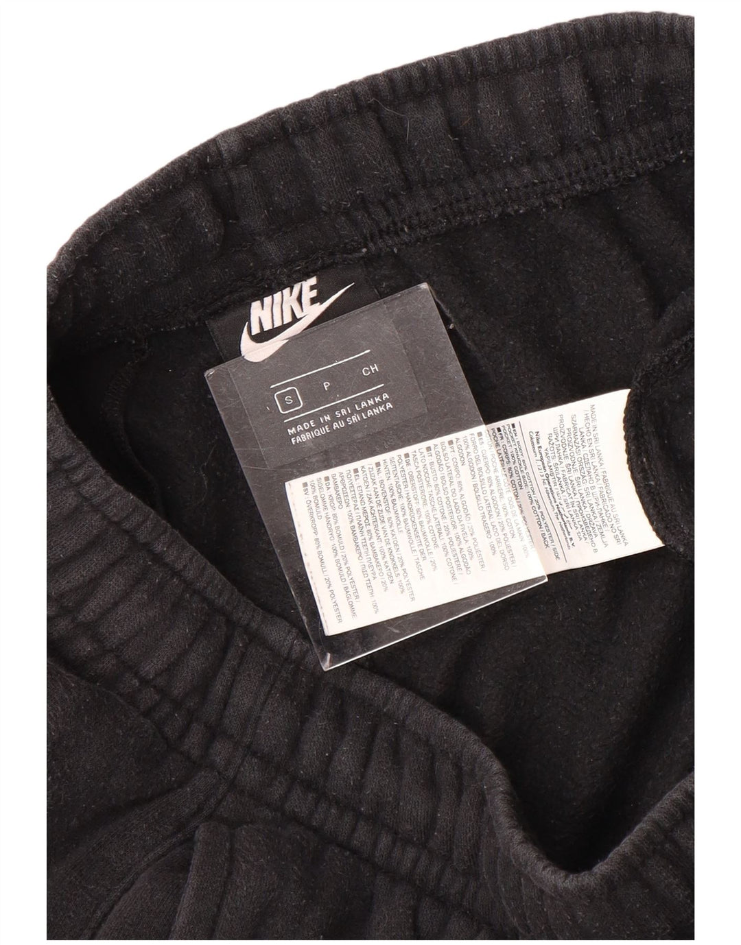 NIKE Mens Tracksuit Trousers Joggers Small Black Cotton