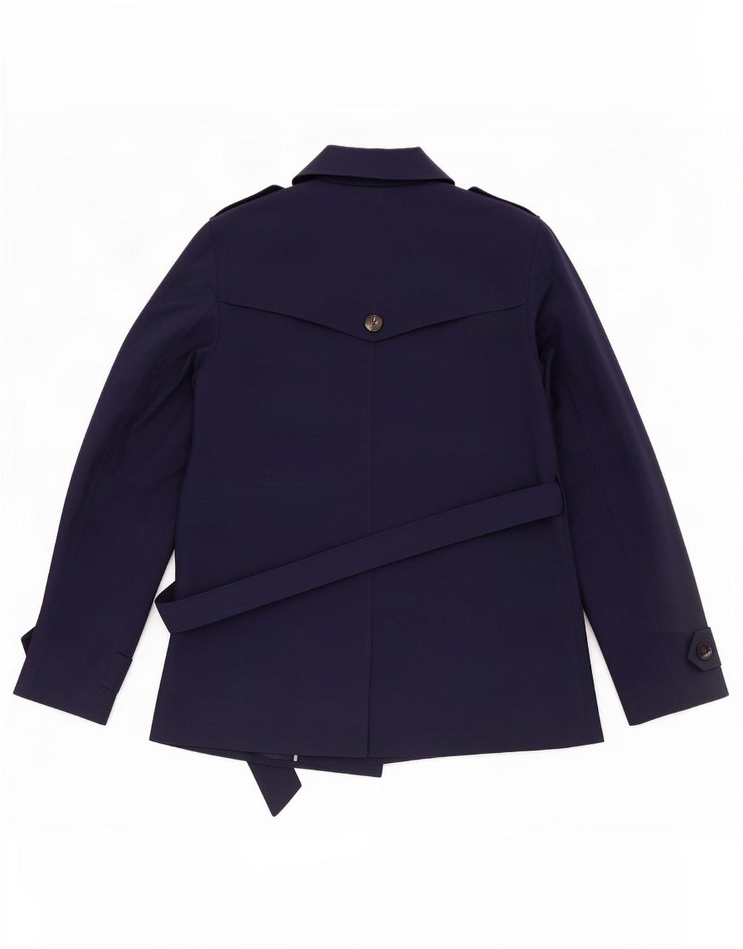 Marks & Spencer Womens Trench Coat UK 12 Medium Navy Blue Polyester