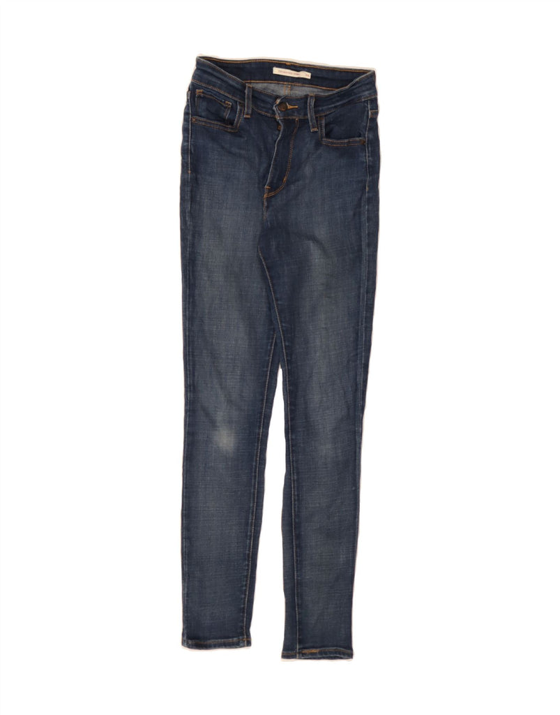 LEVI'S Womens 721 High Rise Skinny Jeans W26 L28 Navy Blue Cotton Vintage Levi's and Second-Hand Levi's from Messina Hembry 