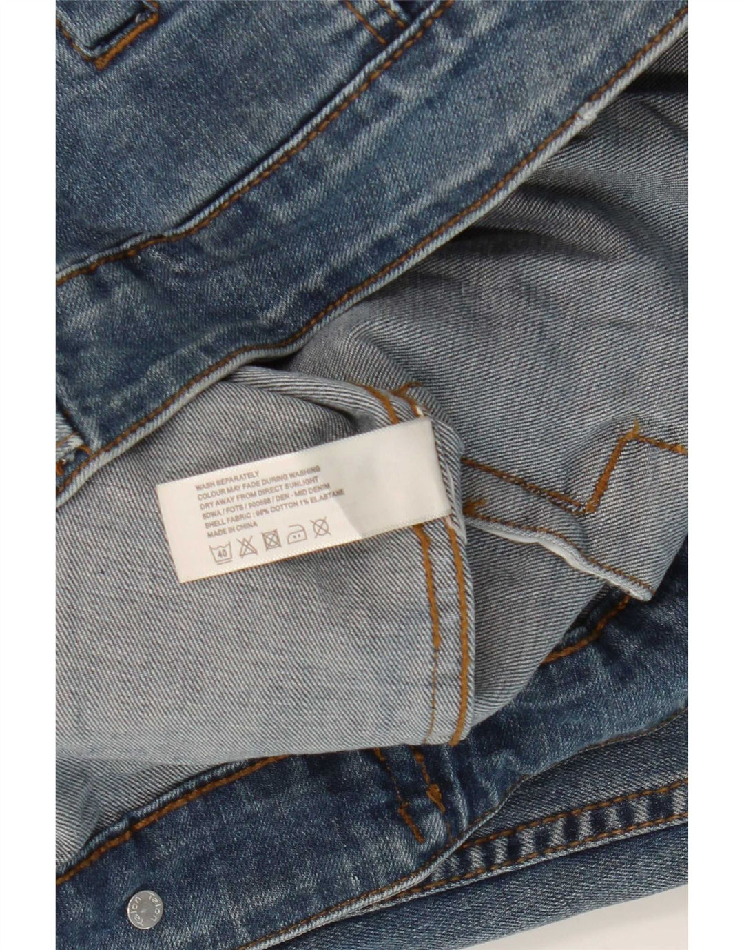 Fat Face Womens Denim Jacket UK 12 Medium Blue Cotton