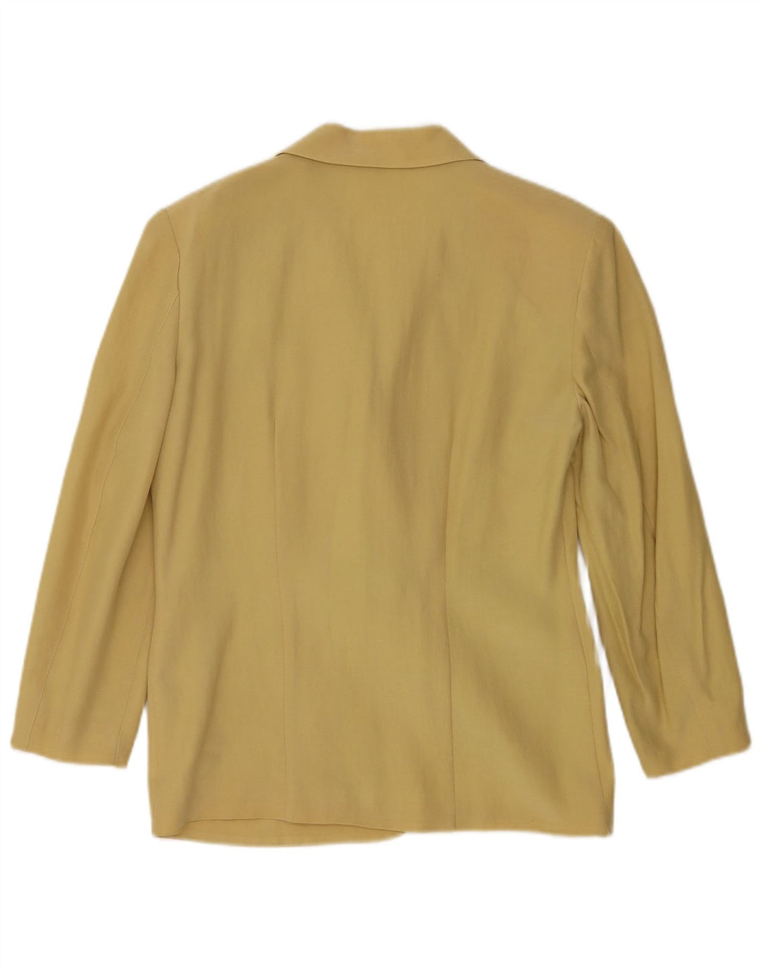 Vintage Womens 3/4 Sleeve Blazer Jacket IT 42 Medium Yellow Wool