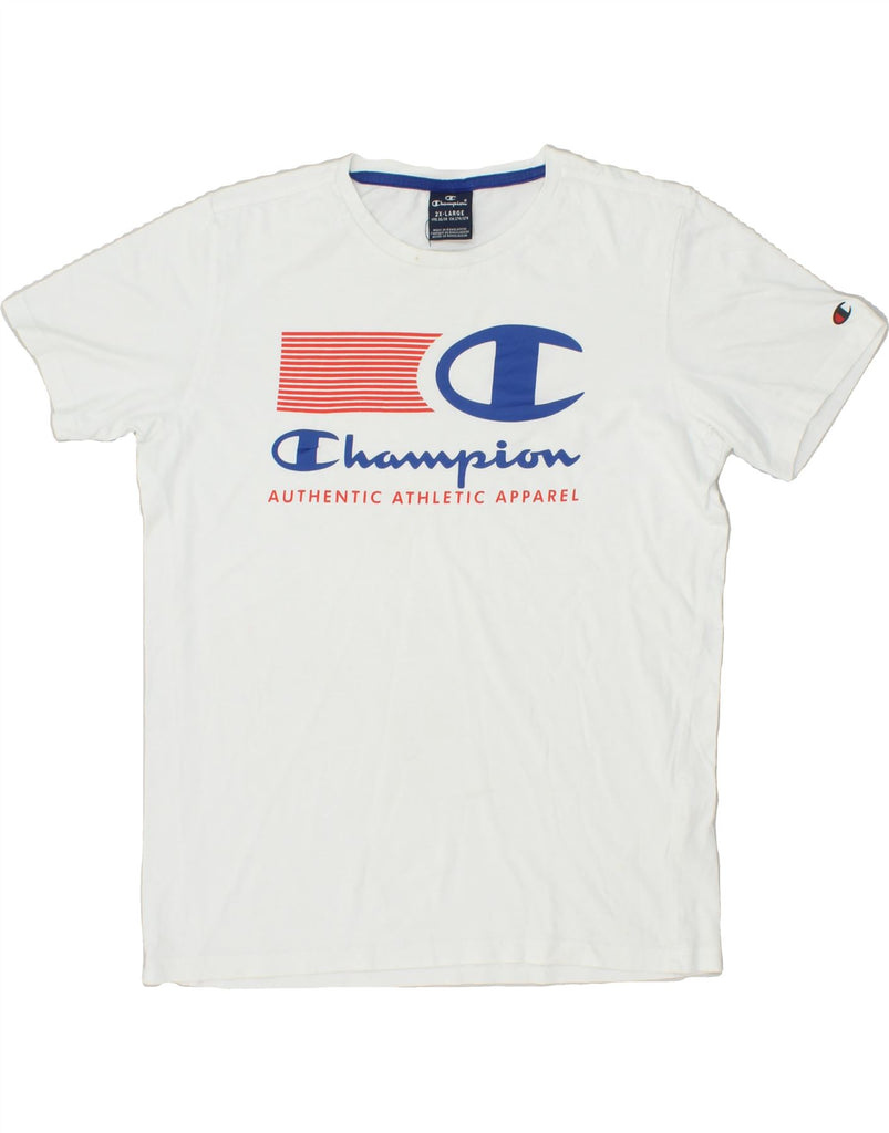 CHAMPION Boys Graphic T-Shirt Top 15-16 Years 2XL Blue Cotton | Vintage Champion | Thrift | Second-Hand Champion | Used Clothing | Messina Hembry 