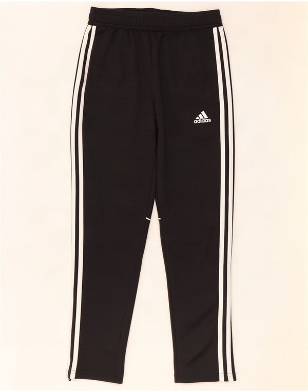 Adidas Boys Tracksuit Trousers 11-12 Years W24 L25 Black Polyester