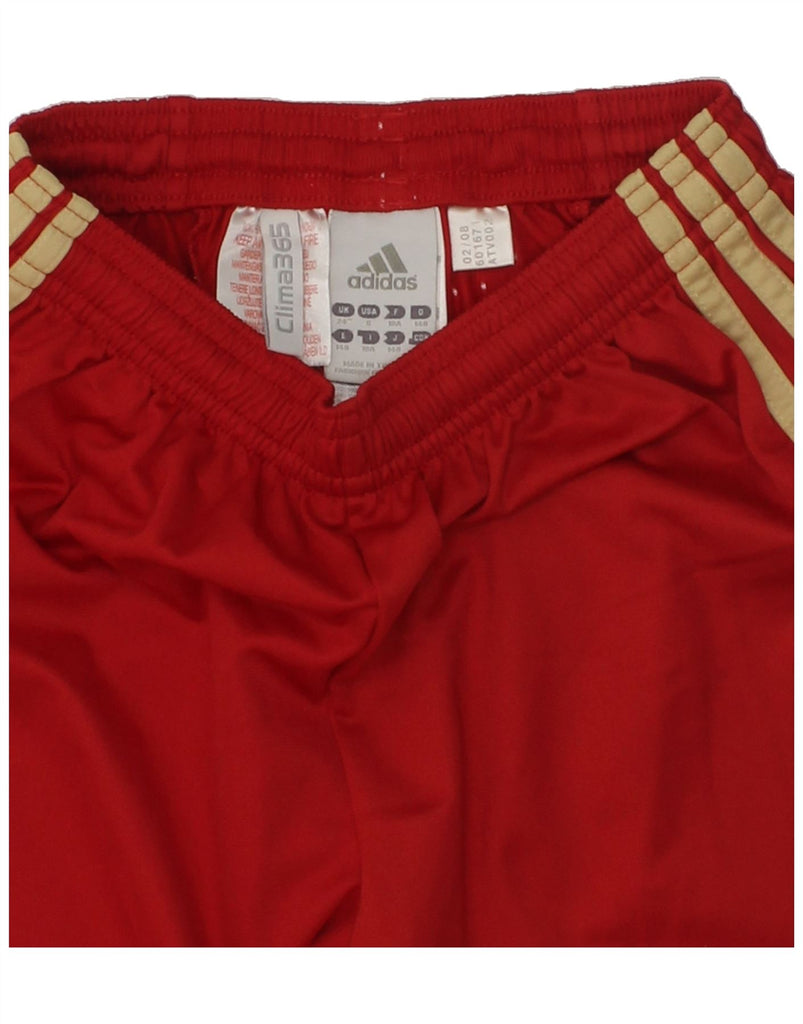 ADIDAS Boys Deutscher Fussball Bund Sport Shorts 9-10 Years Red Polyester | Vintage Adidas | Thrift | Second-Hand Adidas | Used Clothing | Messina Hembry 