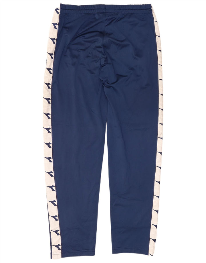 Diadora Mens Graphic Tracksuit Trousers Large Navy Blue