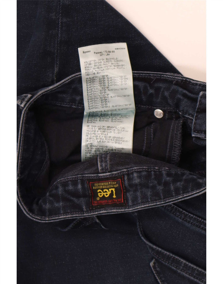 Lee Womens Marion Straight Jeans W28 L26 Navy Blue Cotton