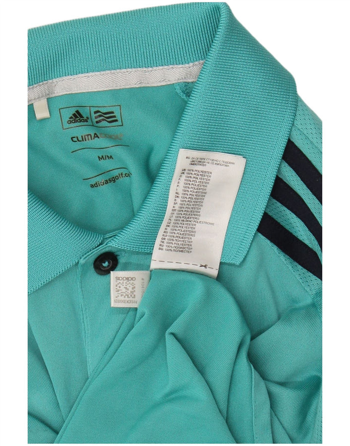 Adidas Mens Climacool Polo Shirt Medium Turquoise Polyester