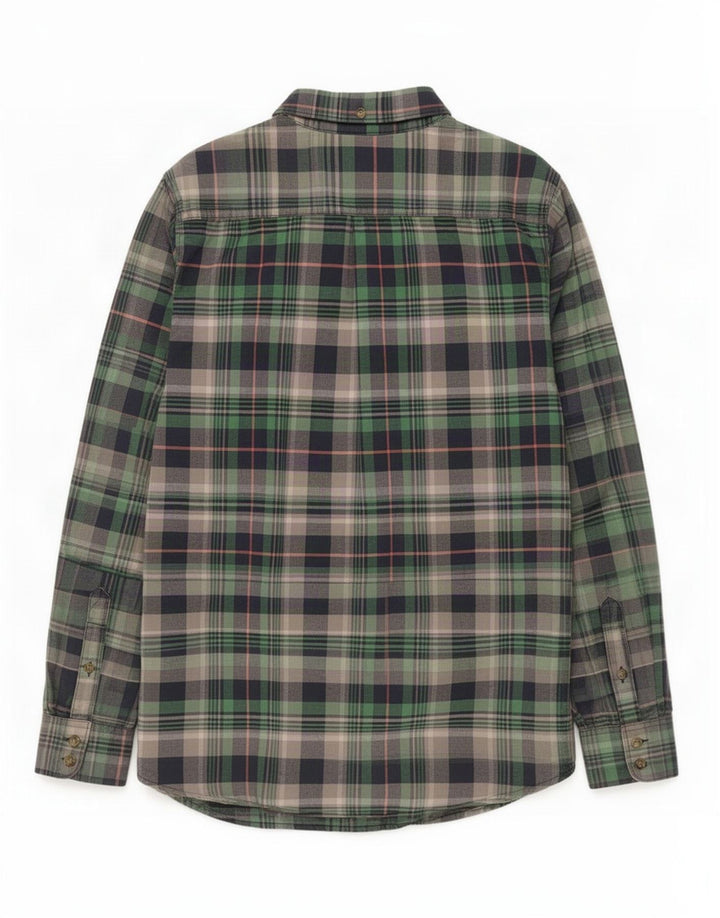 Vans Mens Shirt Large Green Check Cotton