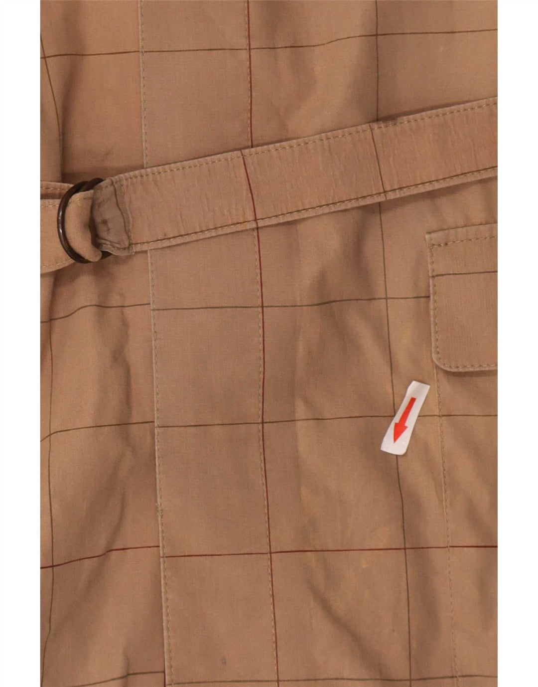 Breco's Mens Utility Jacket UK 40 Large Beige Plaid Cotton