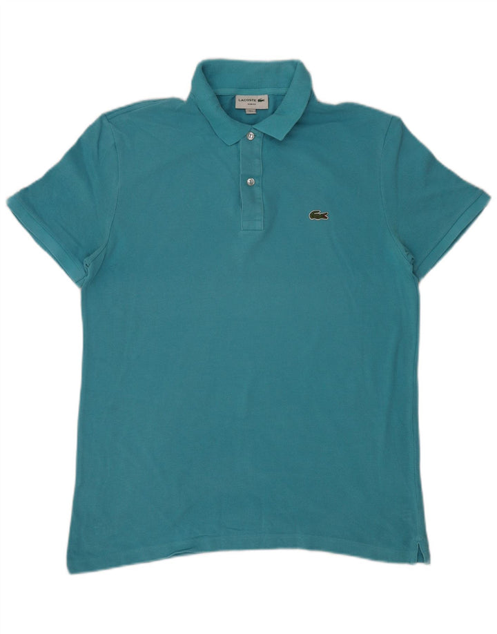Lacoste Mens Slim Fit Polo Shirt Size 5 Large Blue Cotton