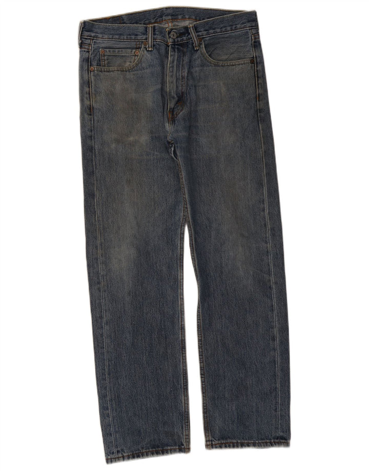 Levi's Mens 505 Straight Jeans W33 L30 Blue Cotton
