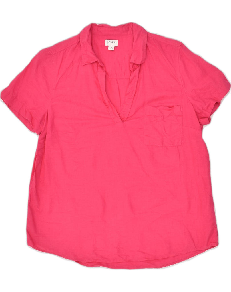 J. CREW Womens Loose Fit Short Sleeve Pullover Shirt UK 10 Small Pink | Vintage J. Crew | Thrift | Second-Hand J. Crew | Used Clothing | Messina Hembry 