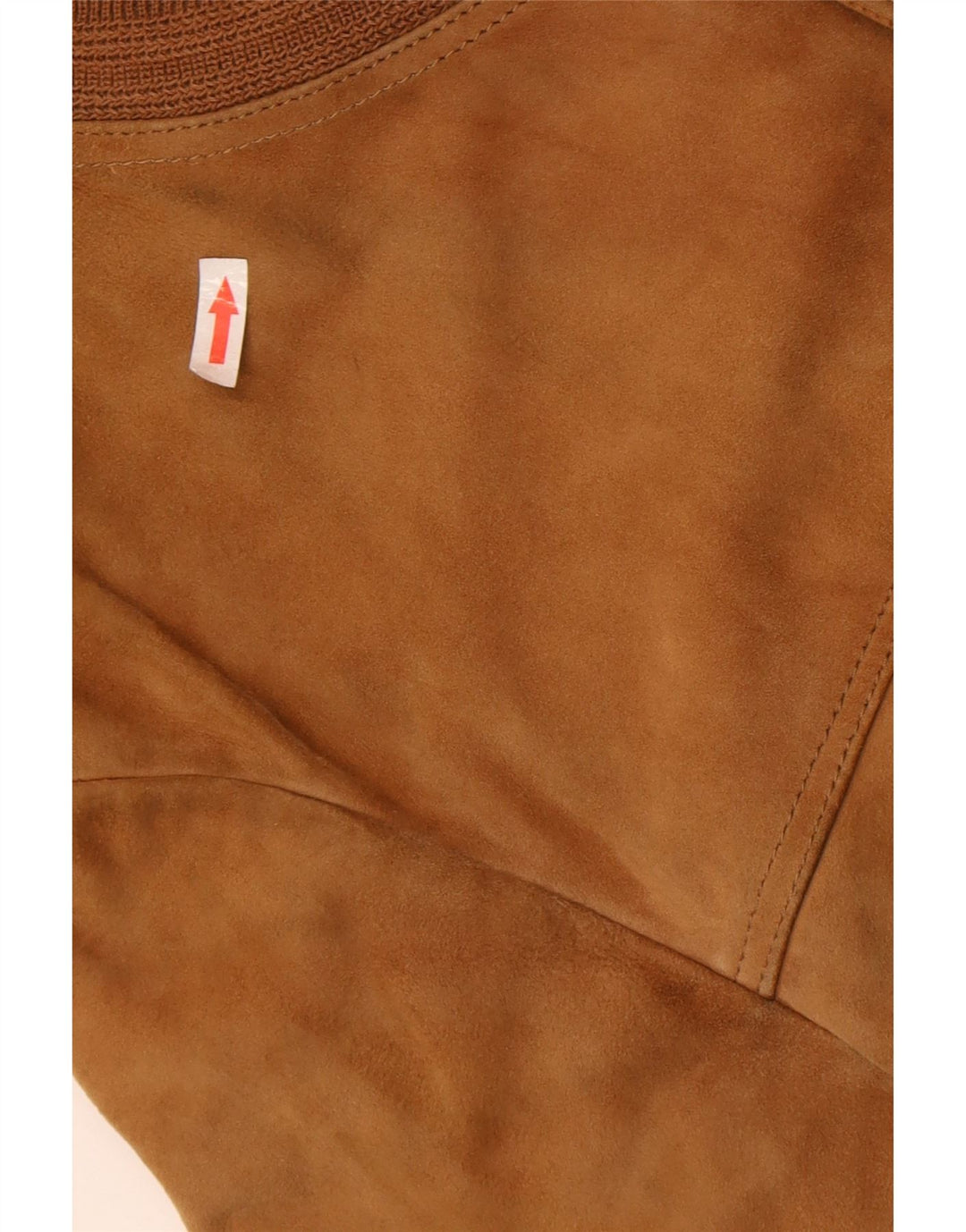 Vintage Mens Suede Bomber Jacket UK 38 Medium Brown Leather