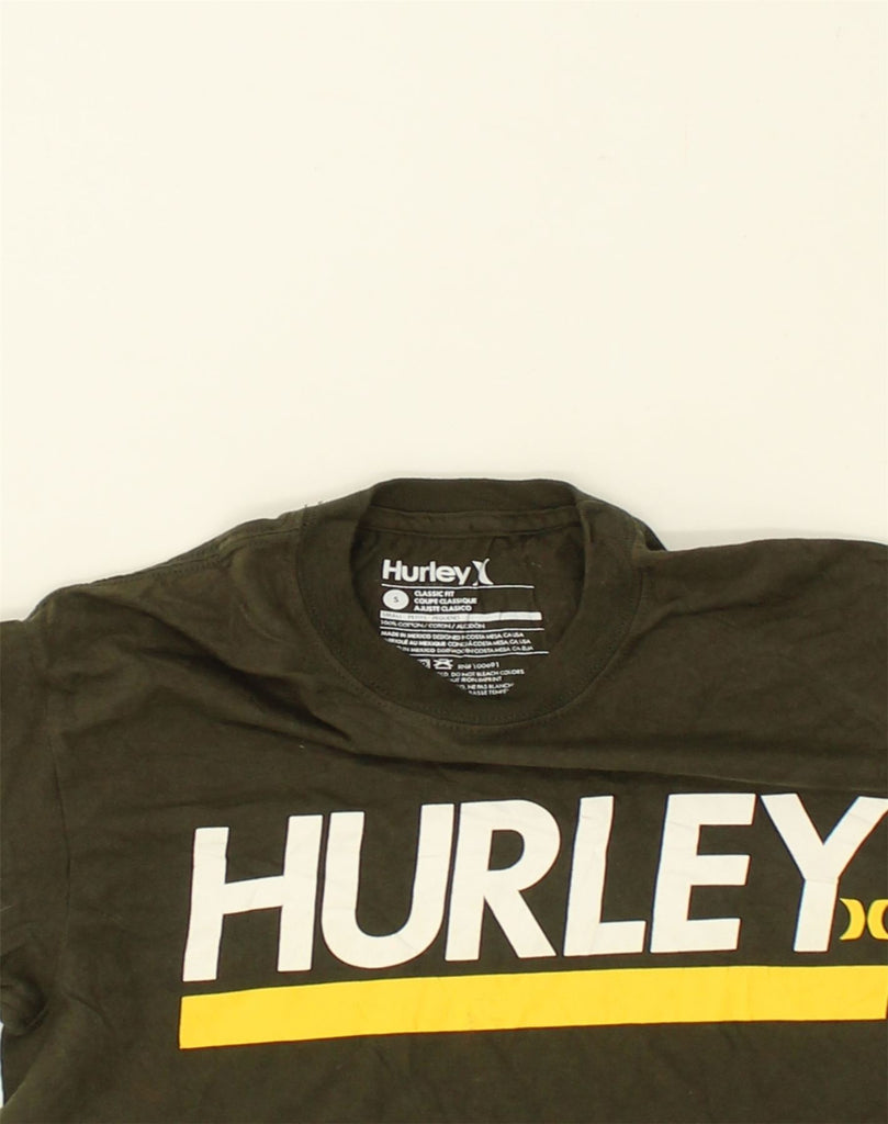 HURLEY Mens Classic Fit Graphic T-Shirt Top Small Khaki Cotton | Vintage Hurley | Thrift | Second-Hand Hurley | Used Clothing | Messina Hembry 