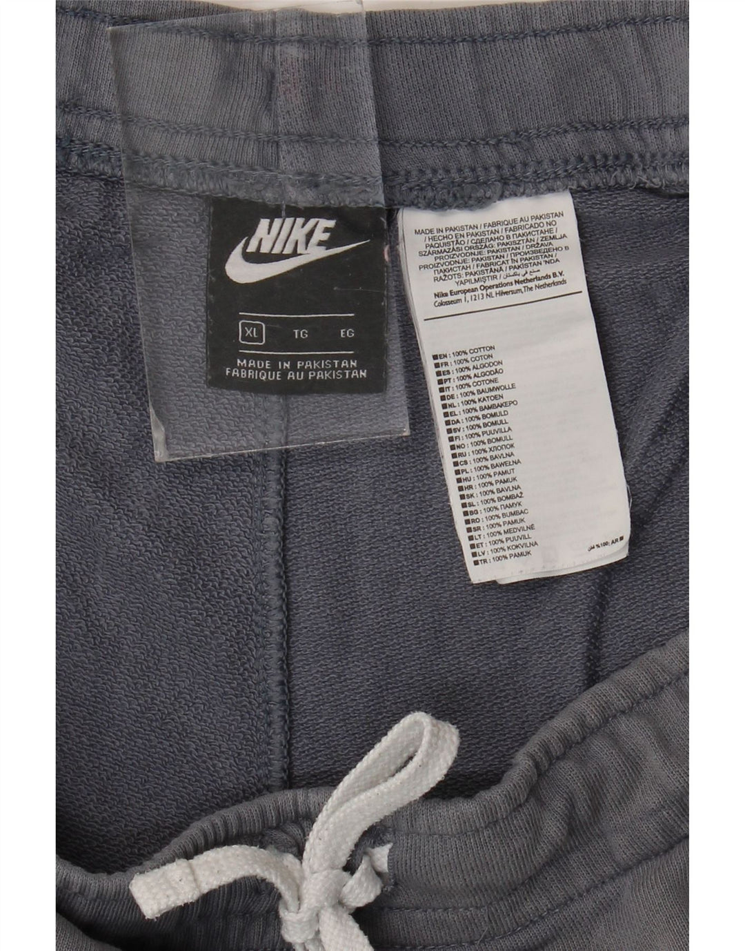 Nike Mens Graphic Sport Shorts XL Grey Cotton