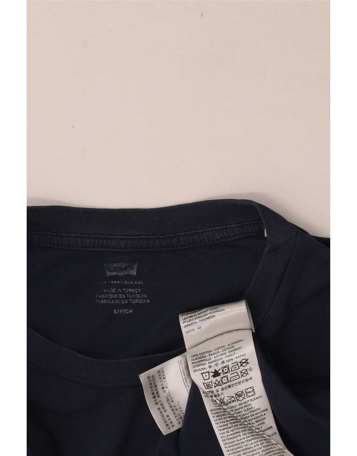 Levi's Mens Graphic T-Shirt Top Small Navy Blue Cotton