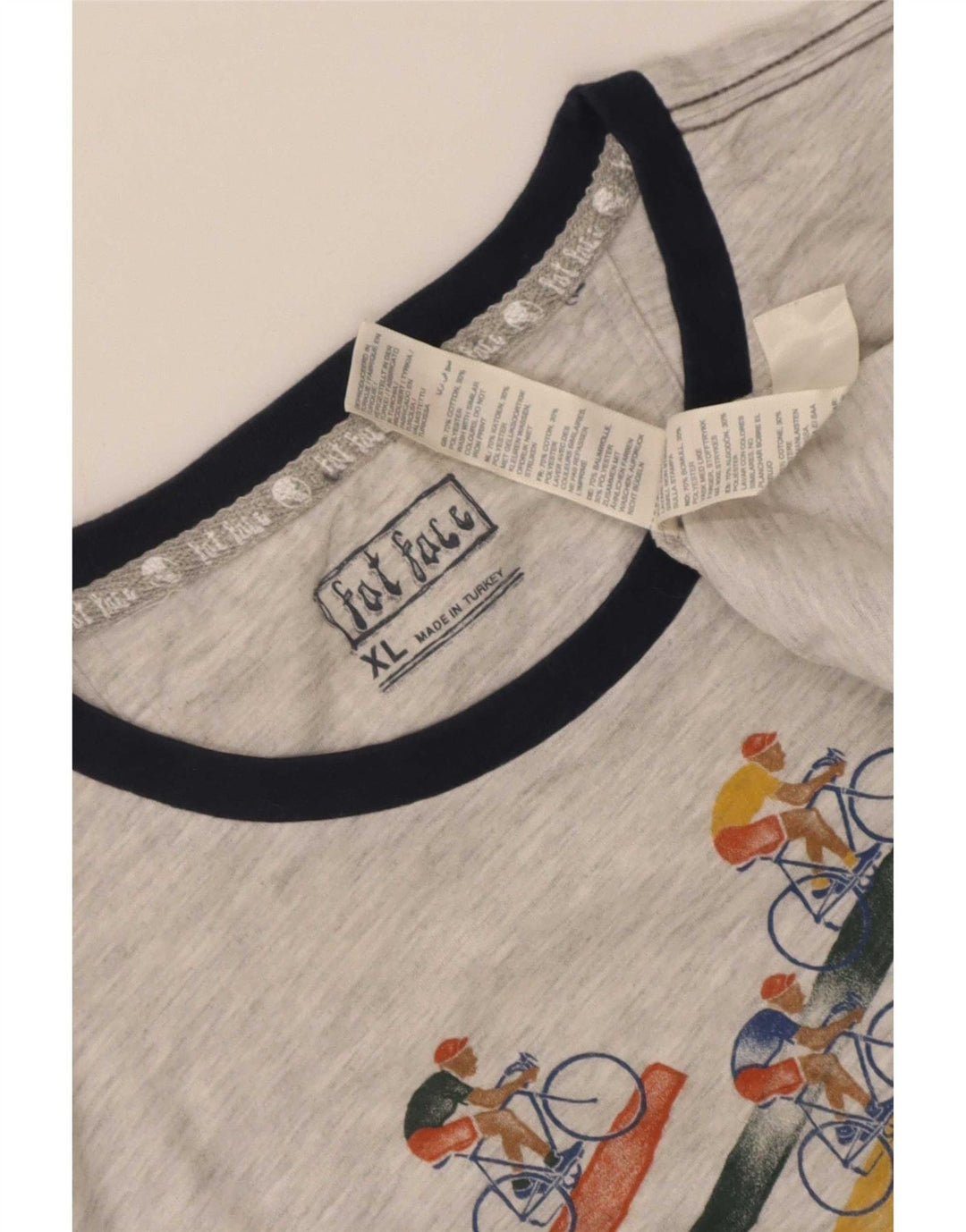 Fat Face Mens Graphic T-Shirt Top XL Grey Cotton