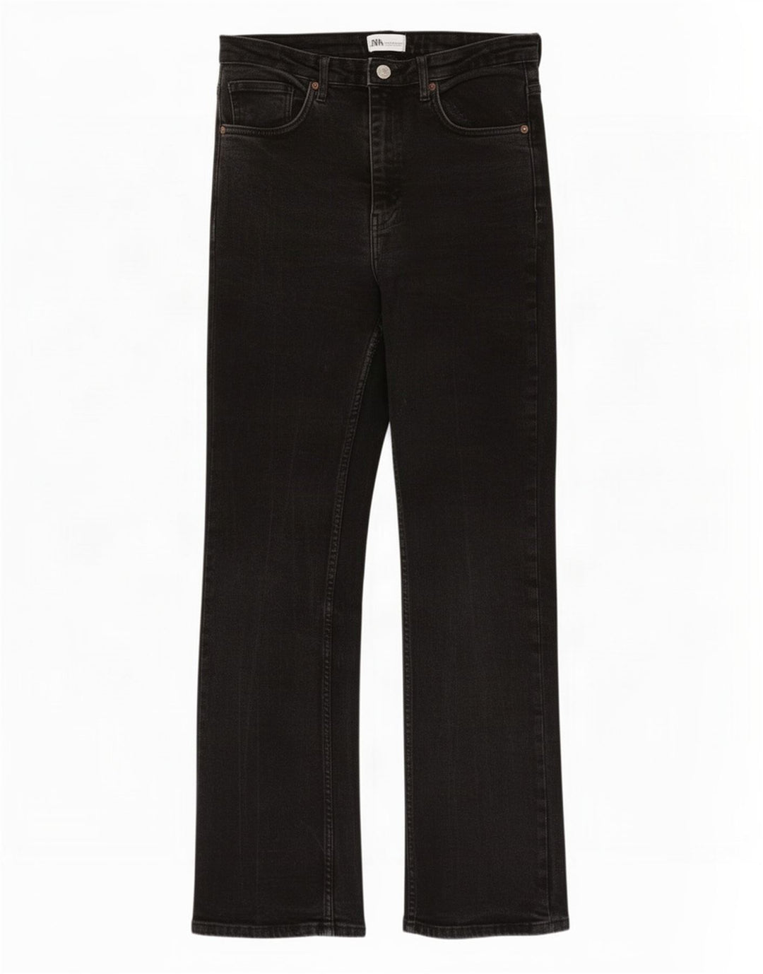 Zara Womens Flared Jeans EU 42 Large W32 L30 Black Cotton