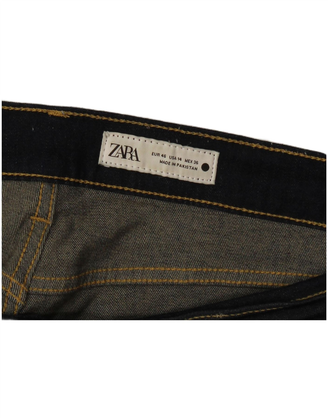 Zara Womens Straight Jeans EU 46 2XL W36 L27 Navy Blue
