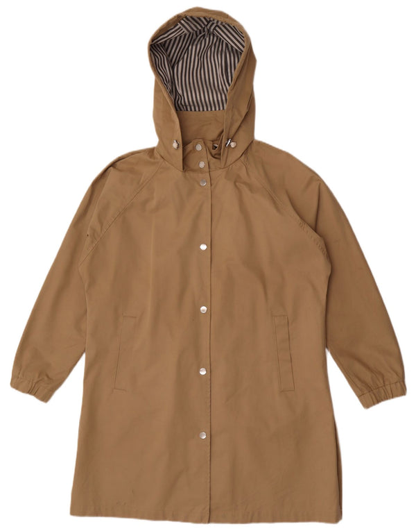 Zara Womens Hooded Oversized Raincoat UK 10 Small Beige