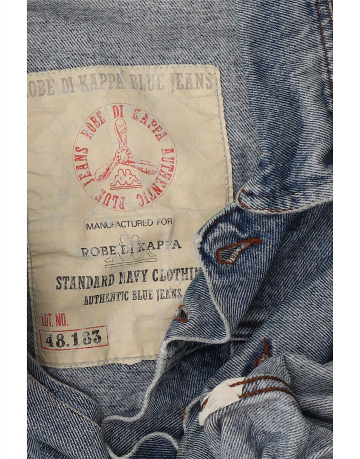 Kappa Mens Denim Jacket UK 42 XL Blue Cotton