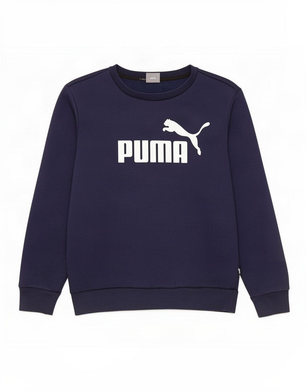 Puma Mens Graphic Sweatshirt Jumper Small Navy Blue Cotton