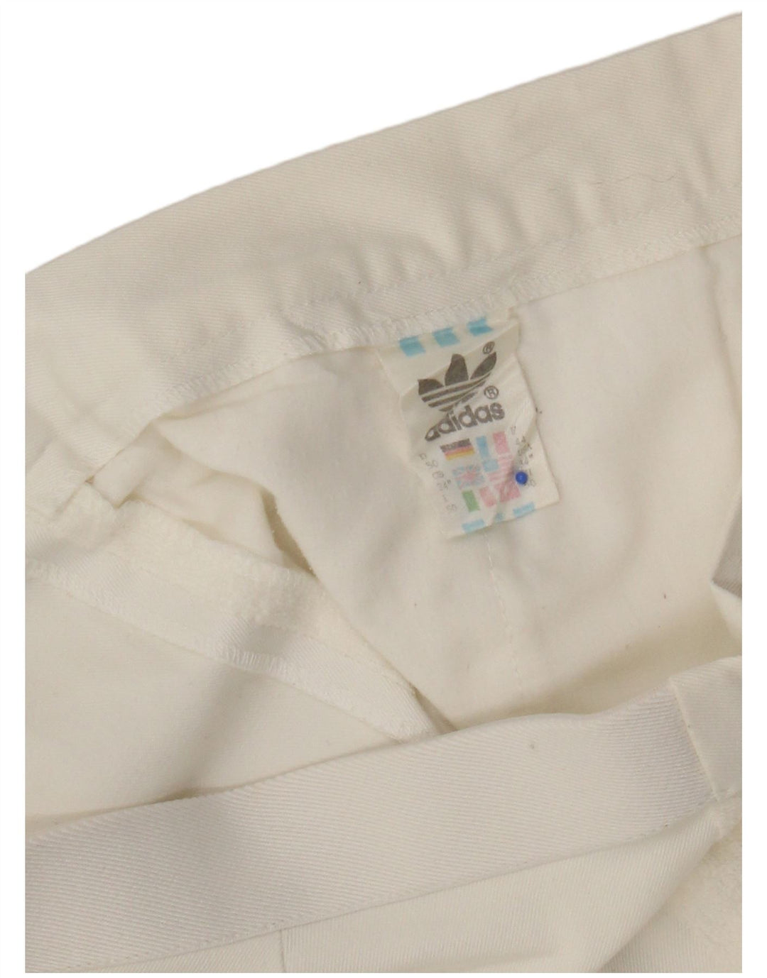 Adidas Womens Chino Shorts W34 Large White Polyester