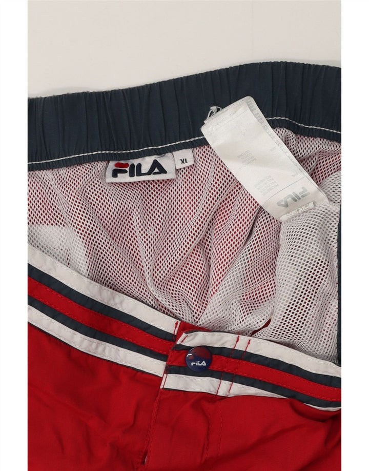 FILA Womens Graphic Swimming Shorts UK 18 XL  Red Polyester