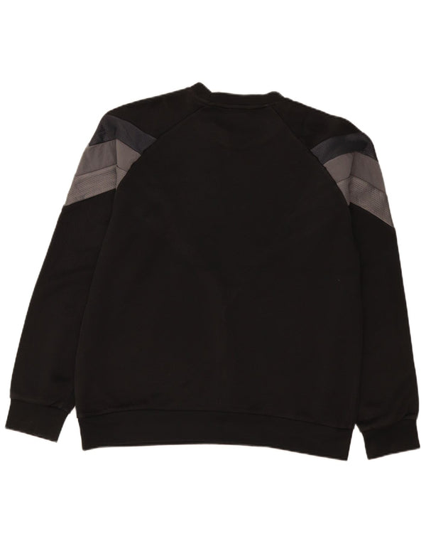 Adidas Mens Graphic Sweatshirt Jumper Large Black Colourblock Polyester