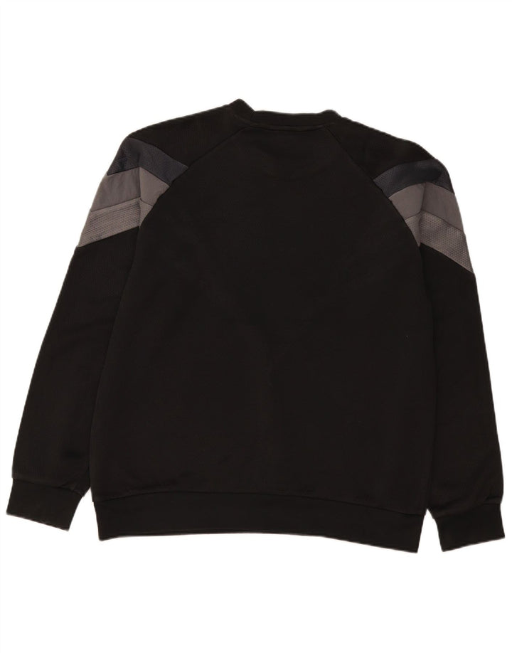Adidas Mens Graphic Sweatshirt Jumper Large Black Colourblock Polyester