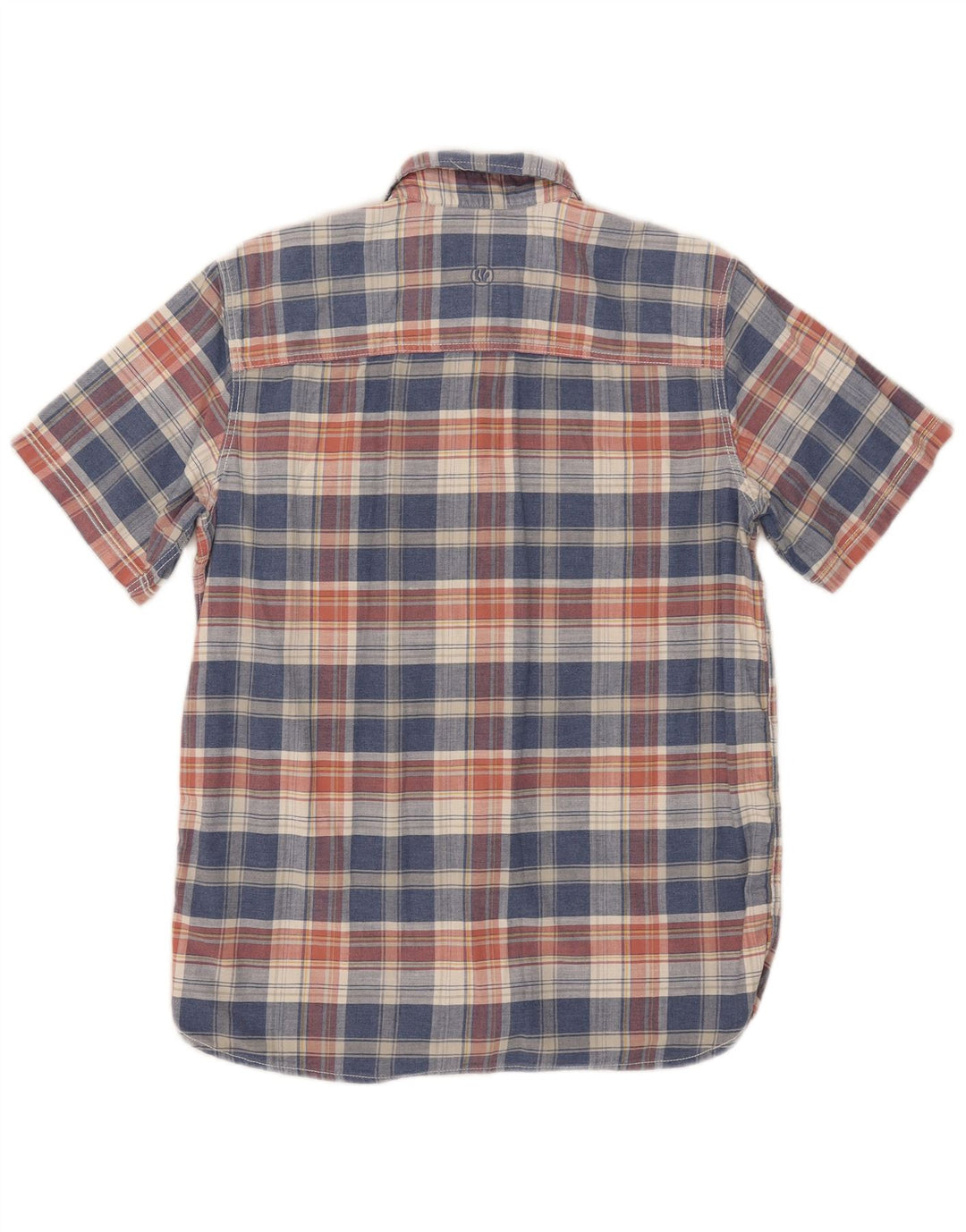 Fat Face Mens Short Sleeve Shirt Small Blue Check Cotton