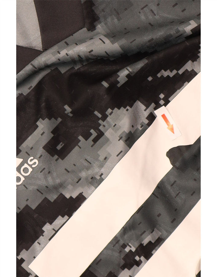 ADIDAS Mens Graphic T-Shirt Top Medium Grey Camouflage Polyester