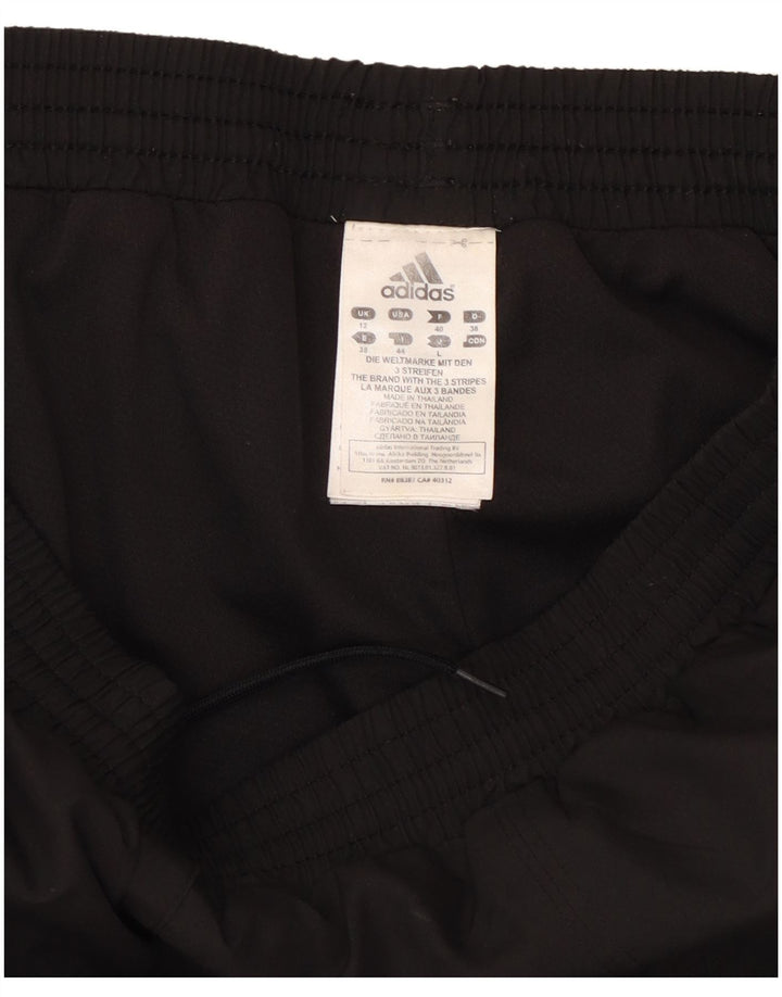Adidas Womens Climalite Tracksuit Trousers UK 12 Medium Black Polyester