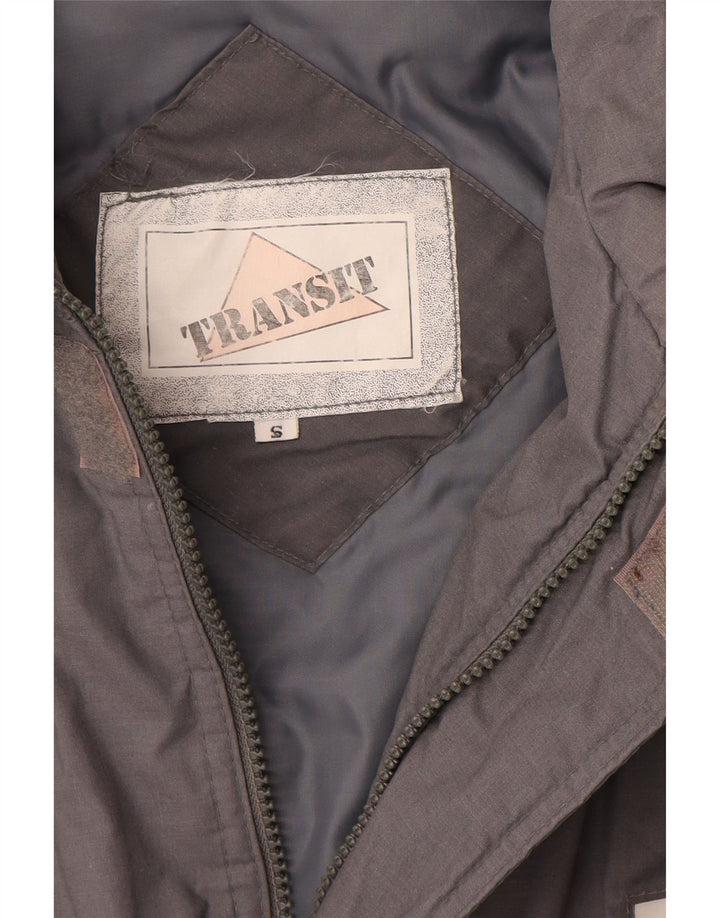 Vintage Mens Windbreaker Coat UK 36 Small Grey Polyester