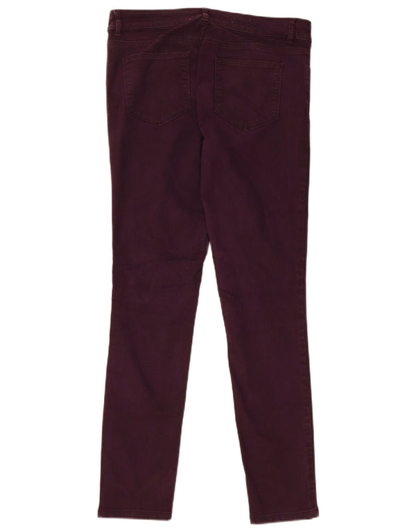 Fat Face Womens Skinny Jeans UK 10 Small W30 L29 Purple Cotton