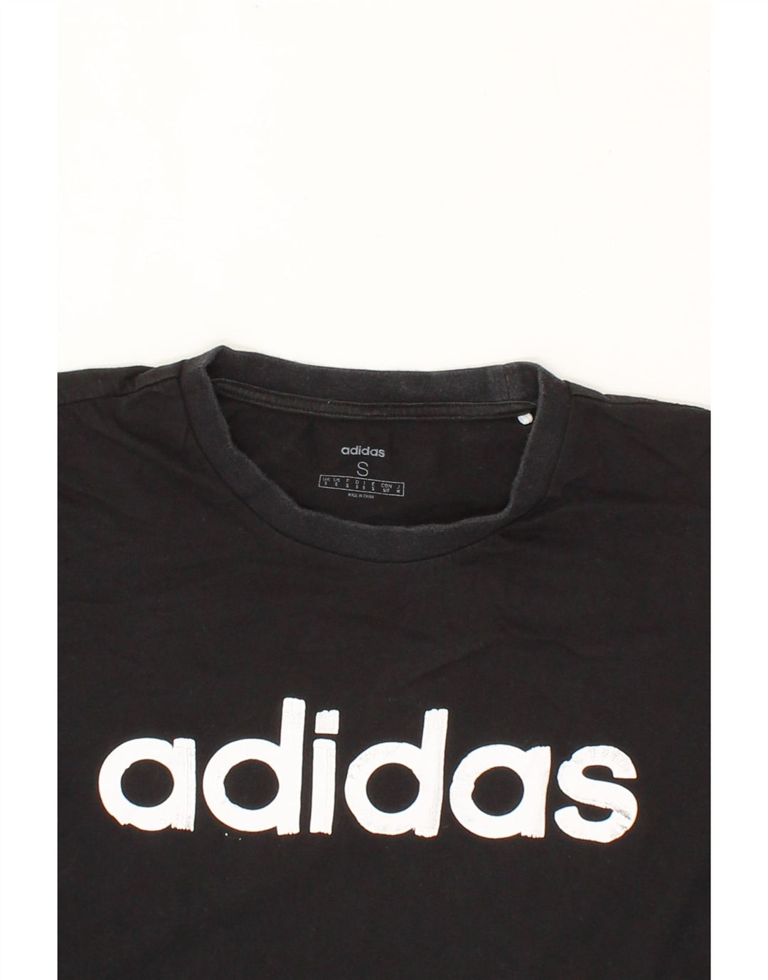 ADIDAS Mens Graphic T-Shirt Top Small Black Cotton Vintage Adidas and Second-Hand Adidas from Messina Hembry 
