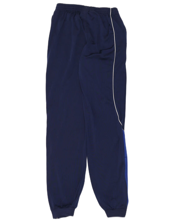 Adidas Boys Tracksuit Trousers Joggers 15-16 Years Navy Blue Colourblock