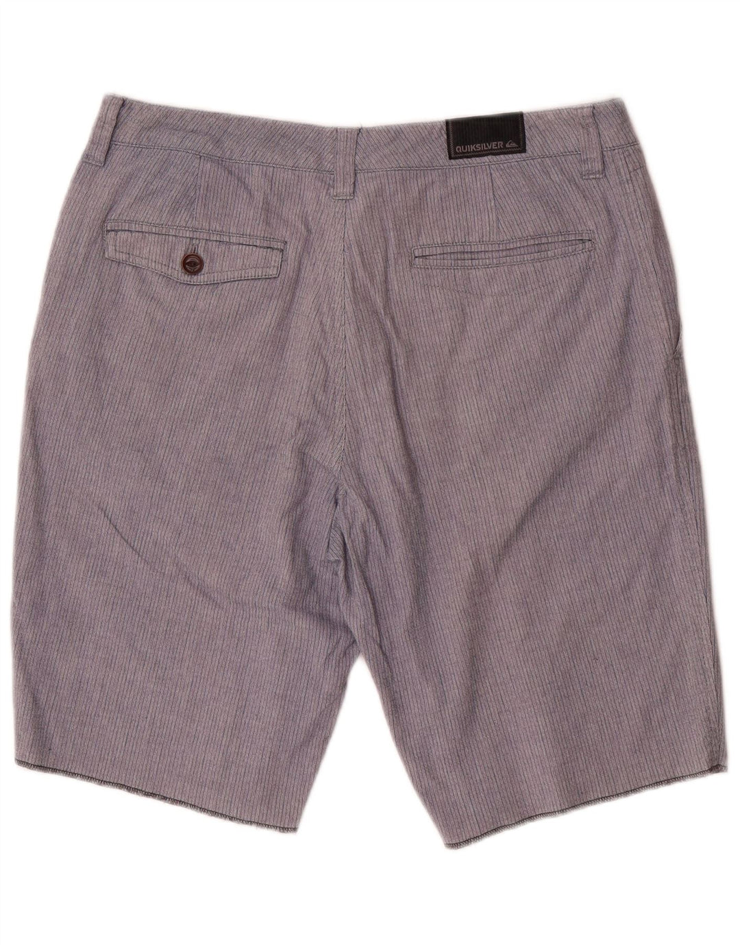 Quiksilver Mens Chino Shorts W32 Medium Blue Pinstripe Cotton