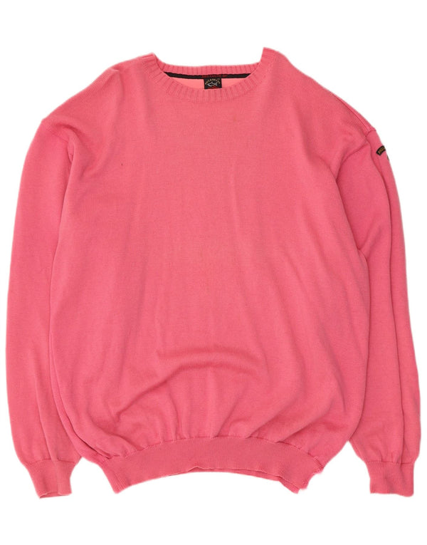 Paul & Shark Mens Yachting Crew Neck Jumper Sweater 3XL Pink