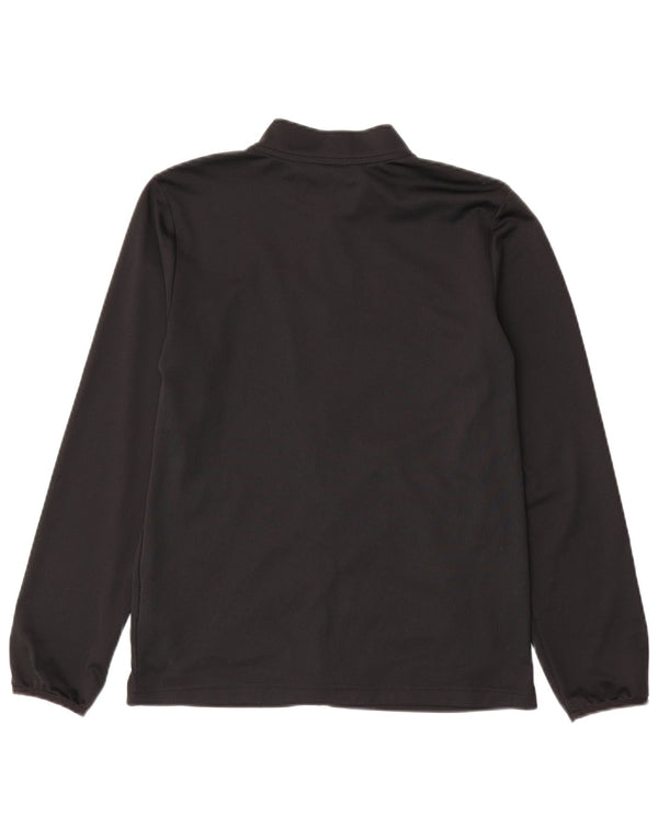 NIKE Boys Dri Fit Tracksuit Top Jacket 13-14 Years XL Black Polyester