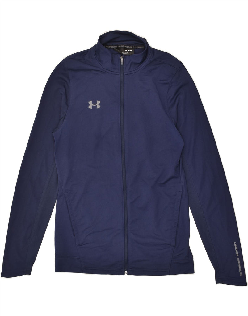 UNDER ARMOUR Womens Graphic Tracksuit Top Jacket UK 10 Small Navy Blue | Vintage Under Armour | Thrift | Second-Hand Under Armour | Used Clothing | Messina Hembry 